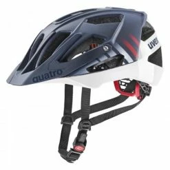 Uvex Quatro CC All Mountain Enduro MTB Fahrrad Helm Matt Blau/weiß 2023