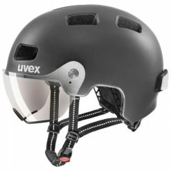 Uvex Rush Visor City Fahrrad Helm Matt Grau 2023