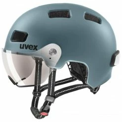 Uvex Rush Visor City Fahrrad Helm Matt Blau 2023
