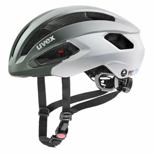 Uvex Rise CC Tocsen Rennrad Fahrrad Helm Matt Silberfarben/grün 2023 3 Uvex Rise CC Tocsen Rennrad Fahrrad Helm Matt Silberfarben/grün 2023