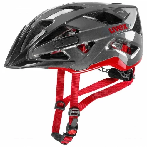 Uvex Active Fahrrad Helm Grau/rot 2023 3 Uvex Active Fahrrad Helm Grau/rot 2023